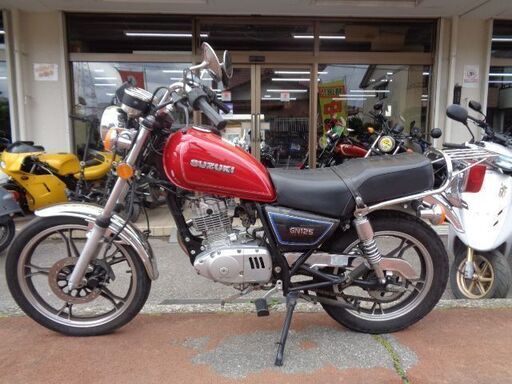 NO.4677　ＧＮ１２５Ｈ　空冷4サイクル単気筒エンジン　ギヤポジションインジケーター　リヤキャリア付き　レッド　☆彡