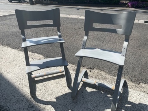 [リエンダー] Leander ハイチェア 2脚セット グレー 木製 イス 北欧家具 椅子 High Chair デンマーク