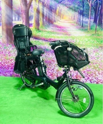❹ 5233子供乗せ電動アシスト自転車ブリヂストン3人乗り対応20インチ