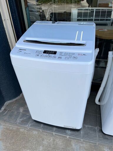 5月21日閉店の為、最終割引価格です7,5k洗濯機　2019年式