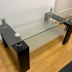 【お譲り先決定】ガラス製ローテーブル