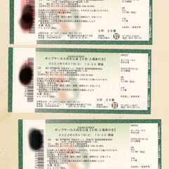 3000円一式：ポップサーカス　西宮公演　3枚　5月27日10：20