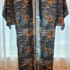 新品未使用 男着物 大島着物 長襦袢 羽織 帯 羽織紐