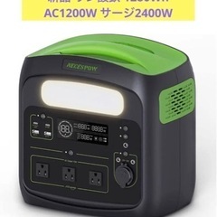 新品 リン酸鉄 1280Wh 1200W 瞬間最大2400W 5...