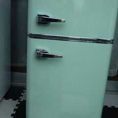 ★レトロ冷蔵庫 PRR-082D-LG　ミントグリーン81L  ...