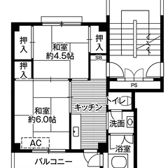 【初期費用格安物件】敷金・礼金・手数料が0円！ビレッジハウス姪浜4号棟 (208号室) - 福岡市