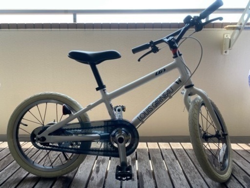 【値下げ】子供用ブランド自転車　ルイガノ　白　16インチ　ヘルメット付き！