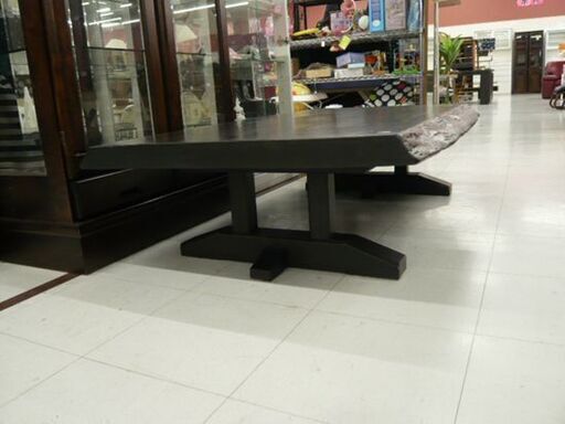 テーブル 座卓 ローテーブル 幅130×奥行80×高さ34cm センターテーブル 家具 ブラック 苫小牧西店