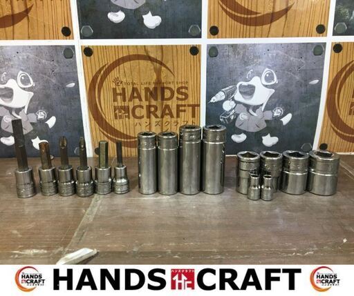 スナップオン　Snap-on　SPSM14/16/17/18　TWM6x2/12/19/22　TW181A　他有　ソケット16個　中古品　【ハンズクラフト宜野湾店】