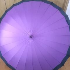 和傘　蛇の目傘タイプ　未使用　購入価格2800円　紫に縁黒色　長...