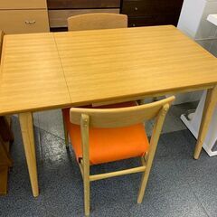 2-7 伸長式ダイニング3点セット 【一部地域配送可・現状渡し】カグマニア 2-7 伸長式ダイニング3点セット 【一部地域配送可・現状渡し