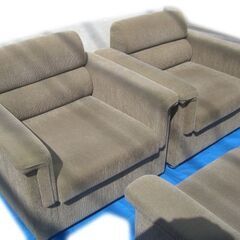 ---お取引中---応接ソファセット 1人掛け×２客+セパレート2人掛けソファ☆札幌市限定配送OR札幌市白石区店頭引取りOK/藻岩倉庫