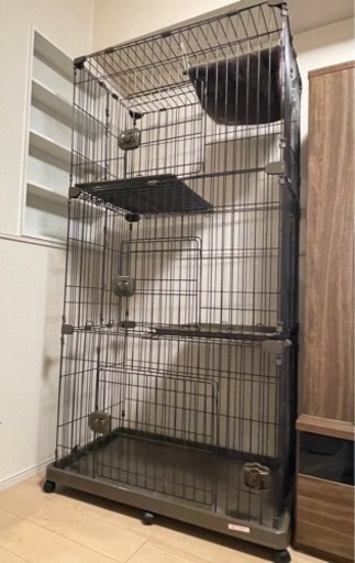猫//ゲージ//3段//美品//キャットゲージ//ペットゲージ//サークル//ケージ