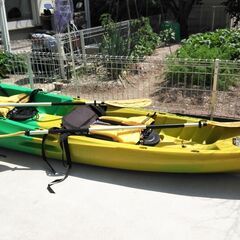 2人乗りシーカヤック　オール、ライフジャケット、シート付です。