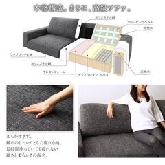 未使用訳あり フロアローソファ フロアソファ 2.5人掛け 2.5P ワイド肘