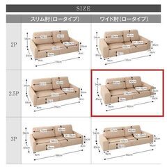 未使用訳あり フロアローソファ フロアソファ 2.5人掛け 2.5P ワイド肘