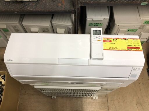 K04226　富士通　中古エアコン　主に6畳用　冷房能力　2.2KW ／ 暖房能力　2.5KW