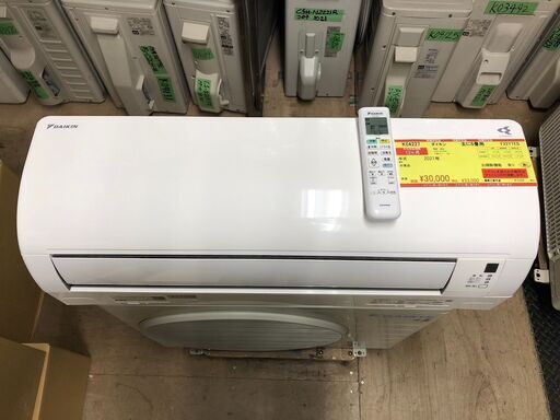 K04227　ダイキン　中古エアコン　主に6畳用　冷房能力　2.2KW ／ 暖房能力　2.2KW