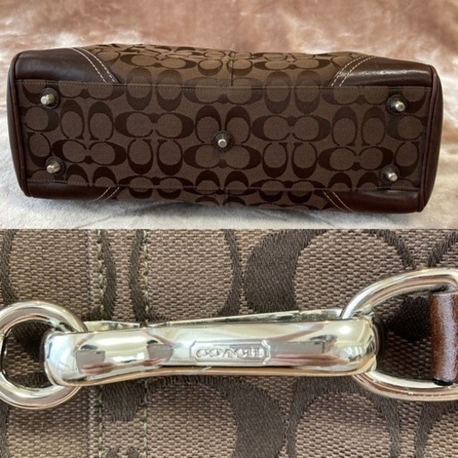 最終値下げセール！美品COACHコーチ　ハンドバッグ　ポーチ付き　レディース