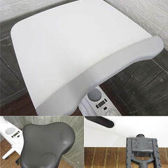 ss5050　クロシオ　テーブル付エアロバイク　ホワイト　キャスター付き　フィットネスバイク　デジタル表示　白　室内用　マシン　トレーニング　ダイエット　運動しながら　作業　読書　在宅ワーク