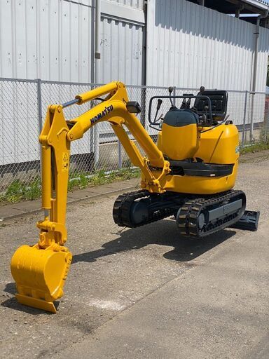 【V-0005】コマツ　PC10MR-1　ミニ油圧ショベル　ユンボ　バックホー　1tクラス　倍速有り　ボーダレス可変脚　一部塗装済み