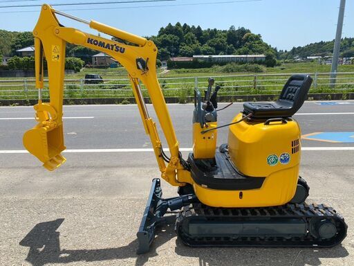 【V-0005】コマツ　PC10MR-1　ミニ油圧ショベル　ユンボ　バックホー　1tクラス　倍速有り　ボーダレス可変脚　一部塗装済み