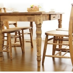 カントリーダイニングセット【Almee-アルム-】5点セット