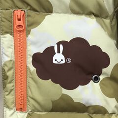 キューン ダウンジャケット サイズ3 迷彩 うさぎ　AM100A02 キューン ダウンジャケット サイズ3 迷彩 うさぎ AM100A02