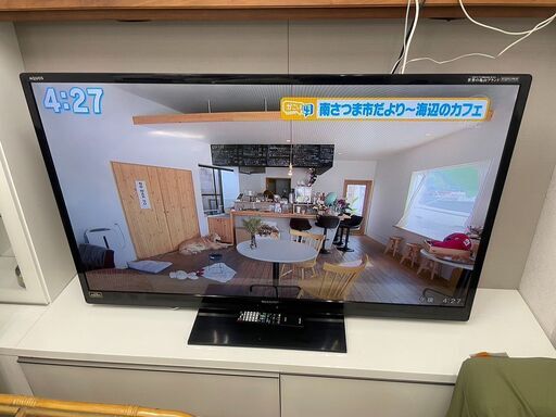 シャープ60V型液晶テレビ　No.8261　AQUOS　LC-60W7　フルハイビジョン　2012年モデル　リモコン付き　【リサイクルショップどりーむ天保山店】