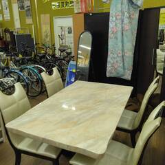 大理石ダイニングテーブルセット4人掛け