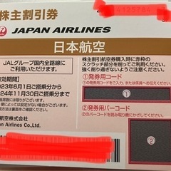 【ネット決済・配送可】JAL株主優待
