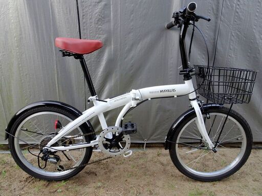 【美品】20インチ　折りたたみ自転車　6段変速