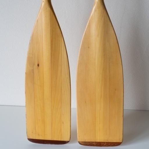 札幌 秀岳荘 木製パドル カヤック カヌー オール2本セット 全長1450mm