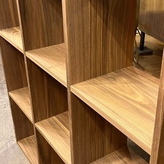 【売約済み】無印　無印良品　MUJI スタッキングシェルフ　スタッキングシェルフセット・５段×３列・ウォールナット材　ウォルナット　棚　シェルフ　ラック　3×5 