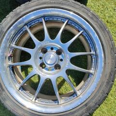 ★コンパクトカーにおすすめ！★WORK イクサ 02C 17インチ×7.0J オフセット＋42 PCD100 4穴