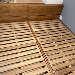 セミダブル】ブラックチェリー無垢材ベッド(定価132,800円)