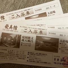 【ネット決済・配送可】愛真館　入浴券14枚