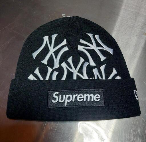 Supreme×NEW ERA ニット帽　未使用 ブラック　黒