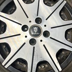 006【ジャンク品】 TRAFFICSTAR DTX モノブロック 15インチ タイヤ1本パンク有 4穴 165/55 R15 15×4.5J +45