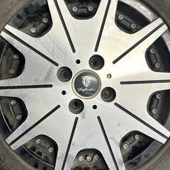006【ジャンク品】 TRAFFICSTAR DTX モノブロック 15インチ タイヤ1本パンク有 4穴 165/55 R15 15×4.5J +45