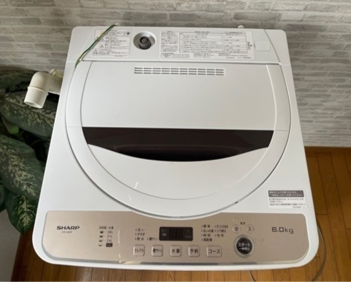 SHARP洗濯機　6kg　【2022年製】