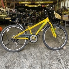 3373】子供車 ブリヂストン 24インチ 前タイヤ新品 13,800円（防犯・税込）