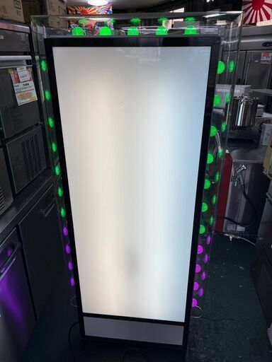 ★LED電球付き　電飾スタンド看板　キャスター付き　高さ1580ｍｍ★