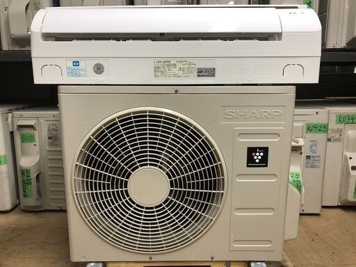 K04231 シャープ 中古エアコン 主に6畳用 冷房能力 2.2KW ／ 暖房能力 2.5KW - エアコン