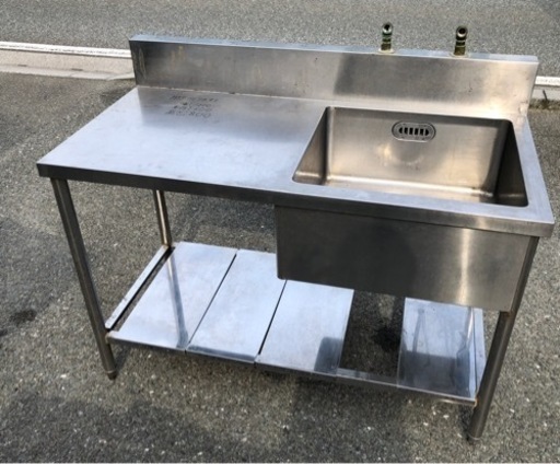 ⭐︎中古品　水切り1槽シンク　1200×600×800mm  厨房用品⭐︎