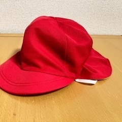 保育園　カラー帽子　赤
