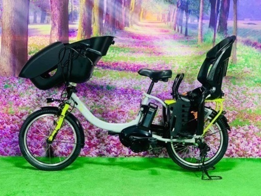 ❹ 5235子供乗せ電動アシスト自転車ヤマハ3人乗り対応20インチ