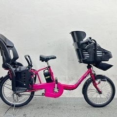 3人乗り対応電動自転車　パナソニックギュットミニ　可愛いピンク色...