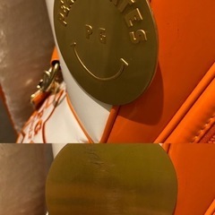 美品！PEARLYGATES  9.0型 キャディバッグ（エナメル）オレンジ・ホワイト 