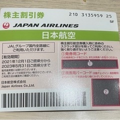 【ネット決済・配送可】JAL株主優待券1枚
